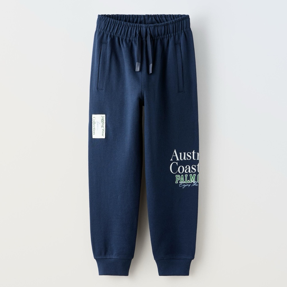 Zara Australia Coast Navy Kids Sweatpants Jogger Pants